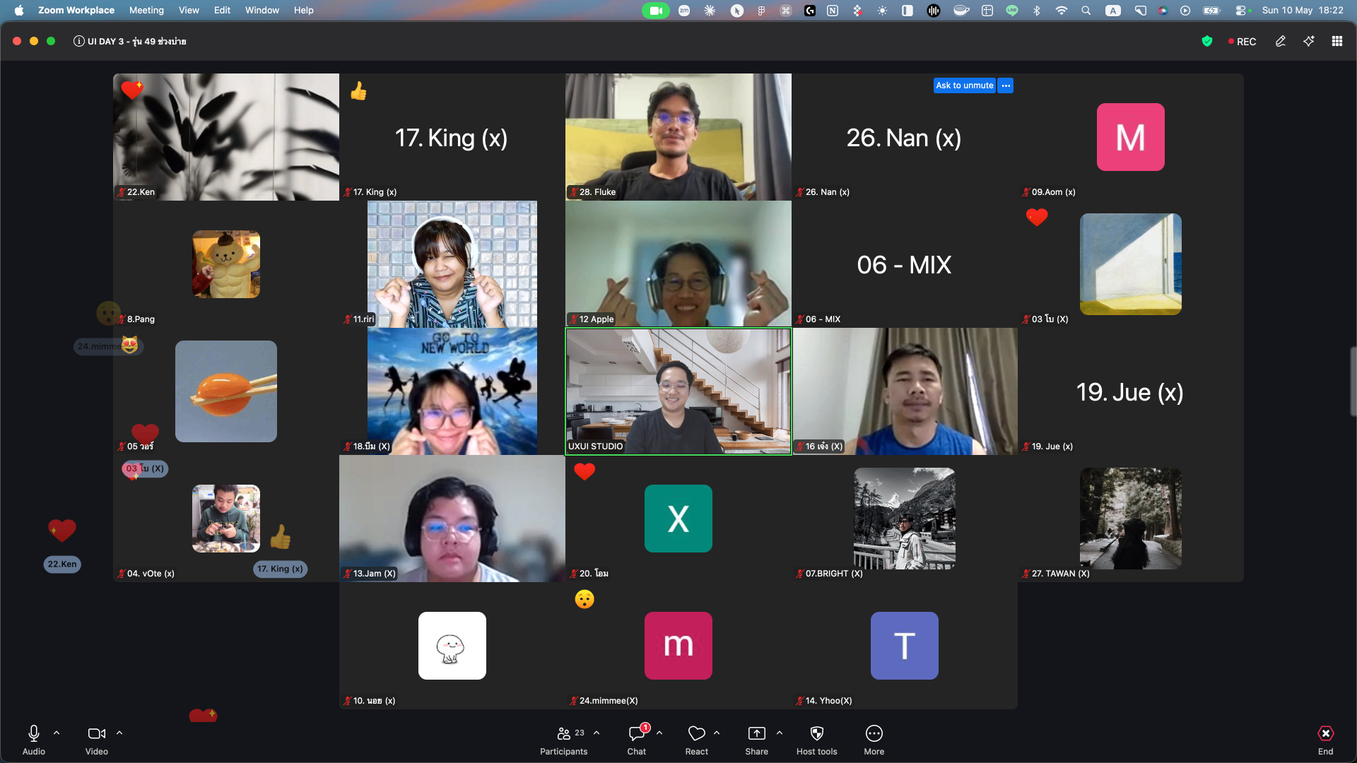 UX/UI classroom workshop